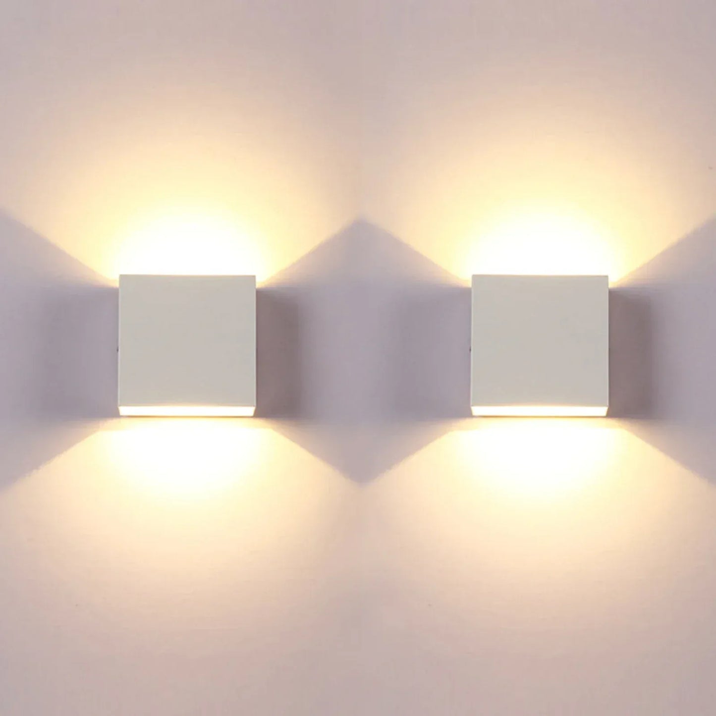 LED Wall Sconces 6W Modern Indoor Wall Lamp, White Up Down Wall Mount Lights for Living Room Hallway Bedroom Decor - Urbizia