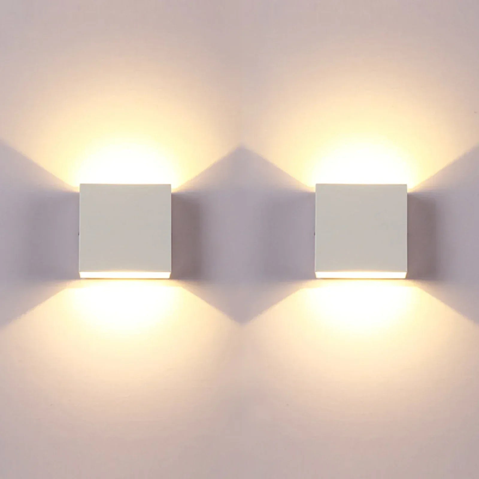LED Wall Sconces 6W Modern Indoor Wall Lamp, White Up Down Wall Mount Lights for Living Room Hallway Bedroom Decor - Urbizia