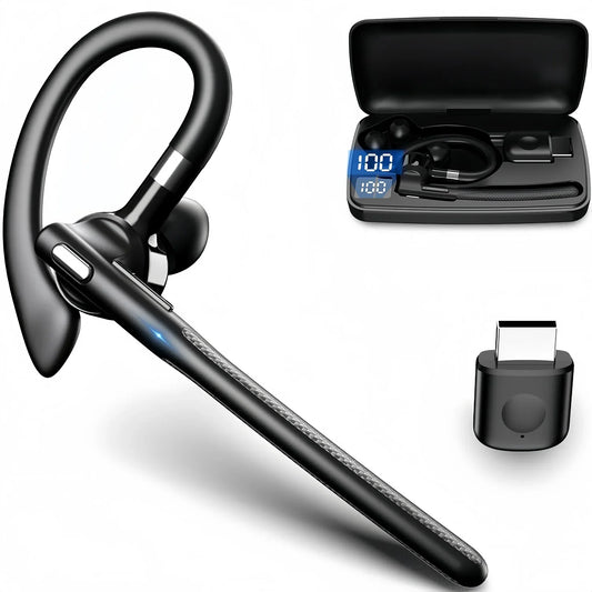 Bluetooth Earphones 5.4 Headphones Stereo Handsfree Noise Canceling Wireless Business Headset With ENC Mic For All Smart Phones