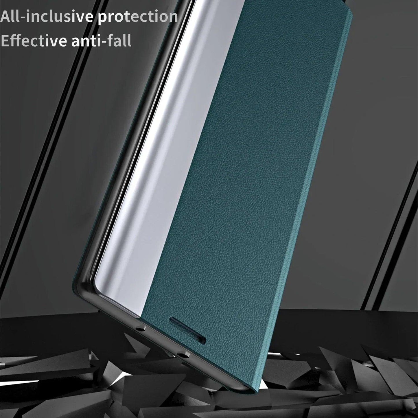 Flip Leather Bracket Case for Samsung Galaxy