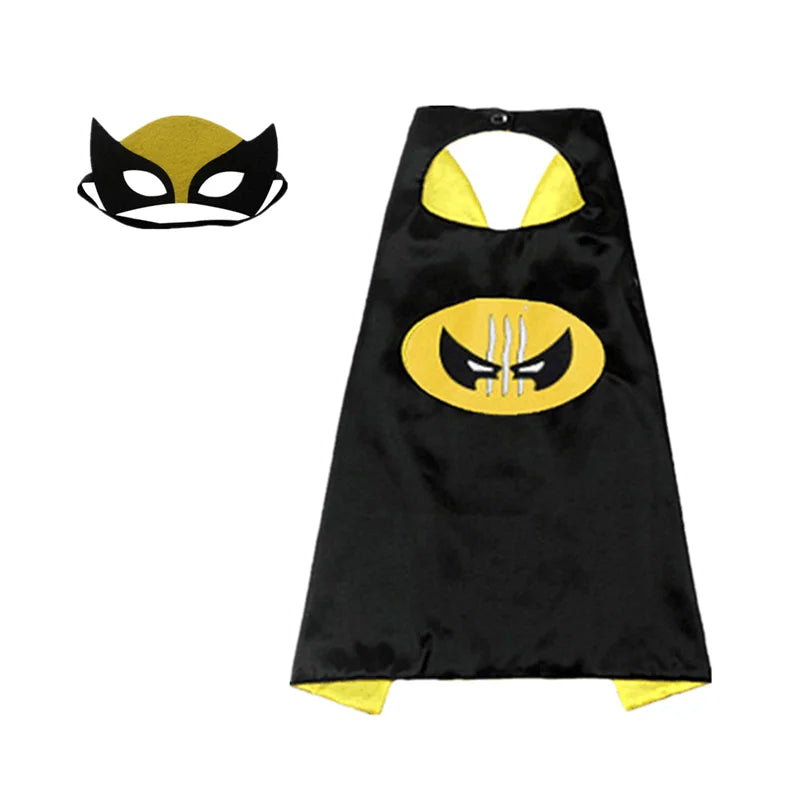 MINISO Superhero Cape – Cartoon Anime Cosplay Costume with Mask for Kids Halloween Birthday Gift