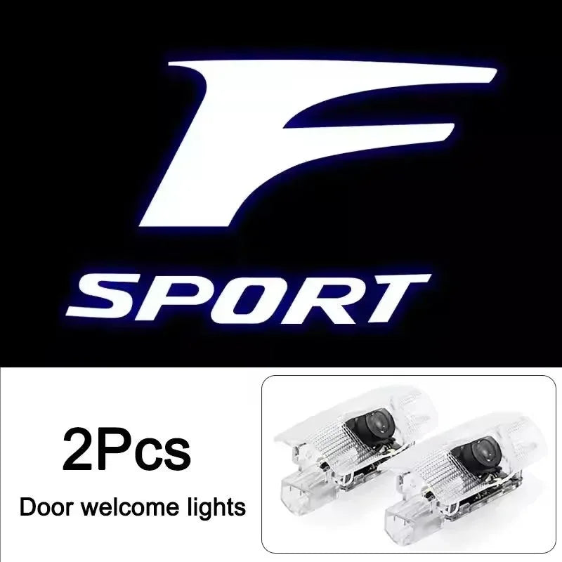2Pcs LED Car Door Projector Logo High Definition Welcome Light For Lexus FSPORT LBX NX RX 350h 450h Plug-in Hybrid ES UX 300e