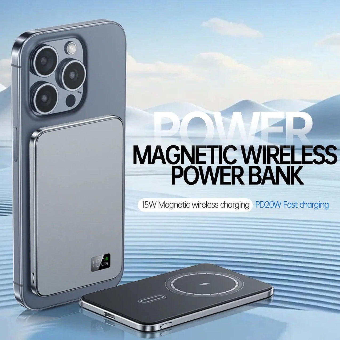 Ultra Thin Magnetic Power Bank 5000mAh 20W Fast Charge