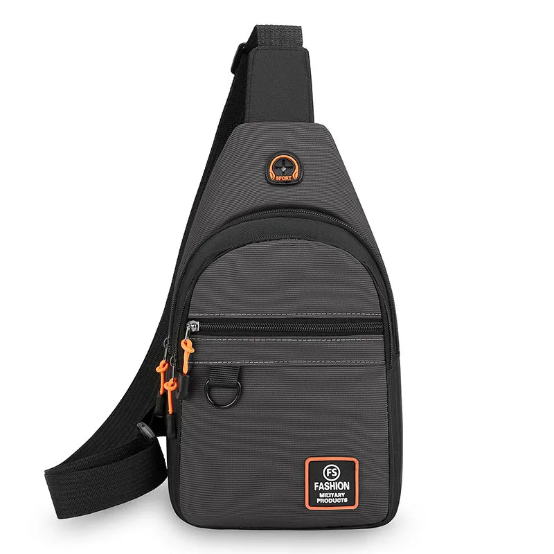 Fashion Men's Chest Bag Handbag Lightweight Oxford Fabric Crossbody Shoulder Bag Stylish Casual Men's Waist Packs Male Chest Bag