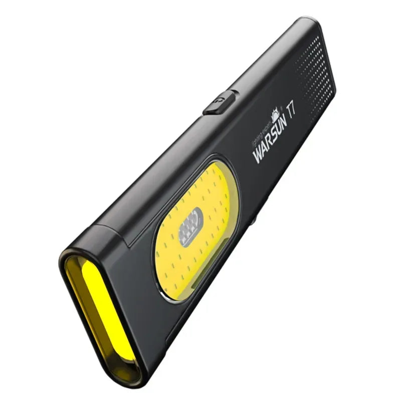 WARSUN T7 LED Torch Portable Mini Flashlight 800LM Rechargeable Pocket Light Magnetic Base Clip Work Light Hiking Fishing EDC - Urbizia