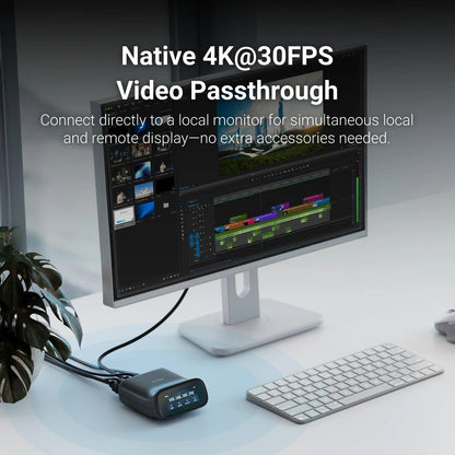 GL.iNet Comet Pro (GL-RM10) Remote KVM Over Wi-Fi, Dual Band Wi-Fi 6, 4K 30FPS Passthrough, Touchscreen, 32GB eMMC,Tailscale Support Remote Access Control and ATX/fingerbot for Disaster Recovery, Home Office