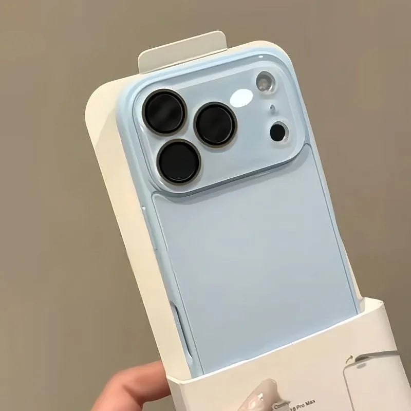 Luxury Camera Protection Phone Case For iPhone 17 16 15 14 13 Pro Max 17Pro 16Pro Tempered Glass Shockproof Hard Back Cover