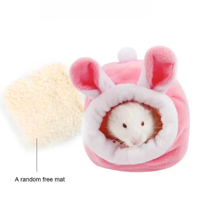 Hamster Cotton Nest Pet Warm Winter Supplies Winter Sleeping Bag House Small Fossa Gold Silk Bear House Mouse Nest Sleeping Bag - Urbizia