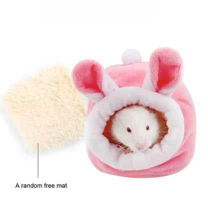 Hamster Cotton Nest Pet Warm Winter Supplies Winter Sleeping Bag House Small Fossa Gold Silk Bear House Mouse Nest Sleeping Bag - Urbizia