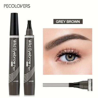 Waterproof 4-Tip Eyebrow Pen – 6 Colors