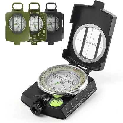 Tactical Survival Compass High Precision Professional Metal Sight Compass Luminous for Outdoor Hiking Climbing Exploring Geology - Urbizia