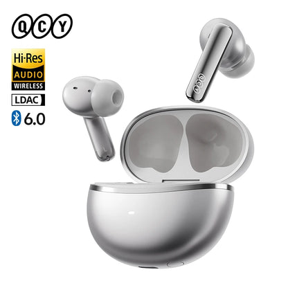 Ship From ES/PL/BR QCY HT18 Wireless Earphones Bluetooth 6.0 MeloBuds N70 Adaptive Hybrid ANC 6 Mics LDAC Hi-Res Audio Earbuds