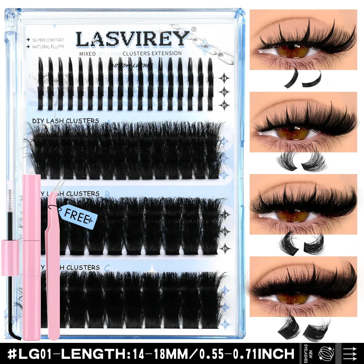 DIY Lash Cluster Kit 4-in-1 Fluffy Extensions