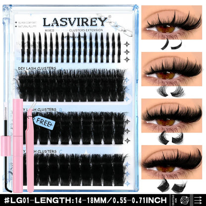 DIY Lash Cluster Kit 4-in-1 Fluffy Extensions