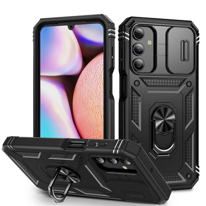 360 Full Protection Phone Case For Samsung Galaxy A17 A16 A15 A56 A55 A26 A06 A35 A34 A54 Case Armor Car Magnet Ring Stand Cover