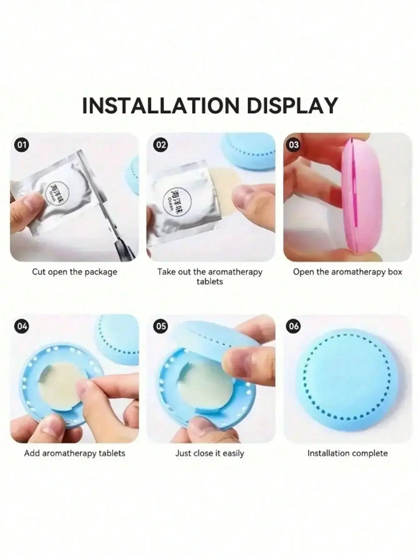 10pcs Long-Lasting Fragrant Air Fresheners, With Included Holders - Solid Color Scented Air Freshener Sheets For Home, Car, Bathroom, Bedroom, Closet And Toilet (Random Color Holders Included)