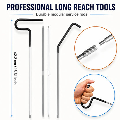 Car Door Tool Kit Inflatable Air Pump Auto Window Door Open Fixing Gripper Tools with Long Reach Kits & Carrying Bag