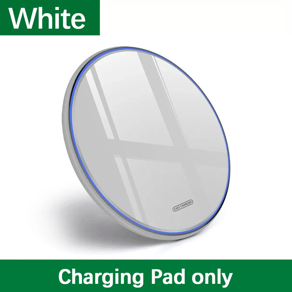 30W Wireless Charger Pad for iPhone 17 16 15 14 13 12 11 Samsung Xiaomi Phone Chargers Induction Fast Charging Dock Station