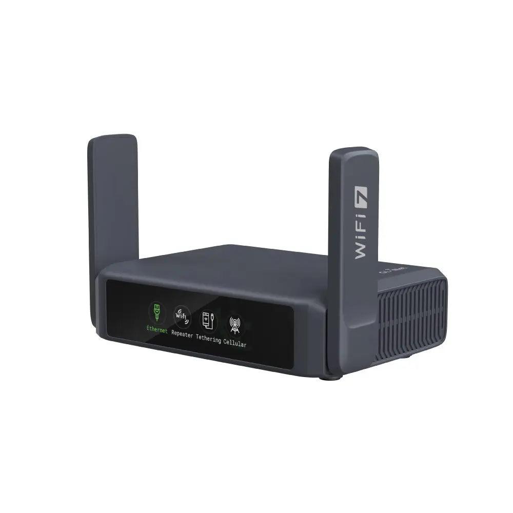 GL.iNet GL-BE3600( Slate 7) Wi-Fi 7 Router, Dual 2.5G Ports, Touch Screen, 3570Mbps Gaming Hotspot, VPN for Public & Hotel