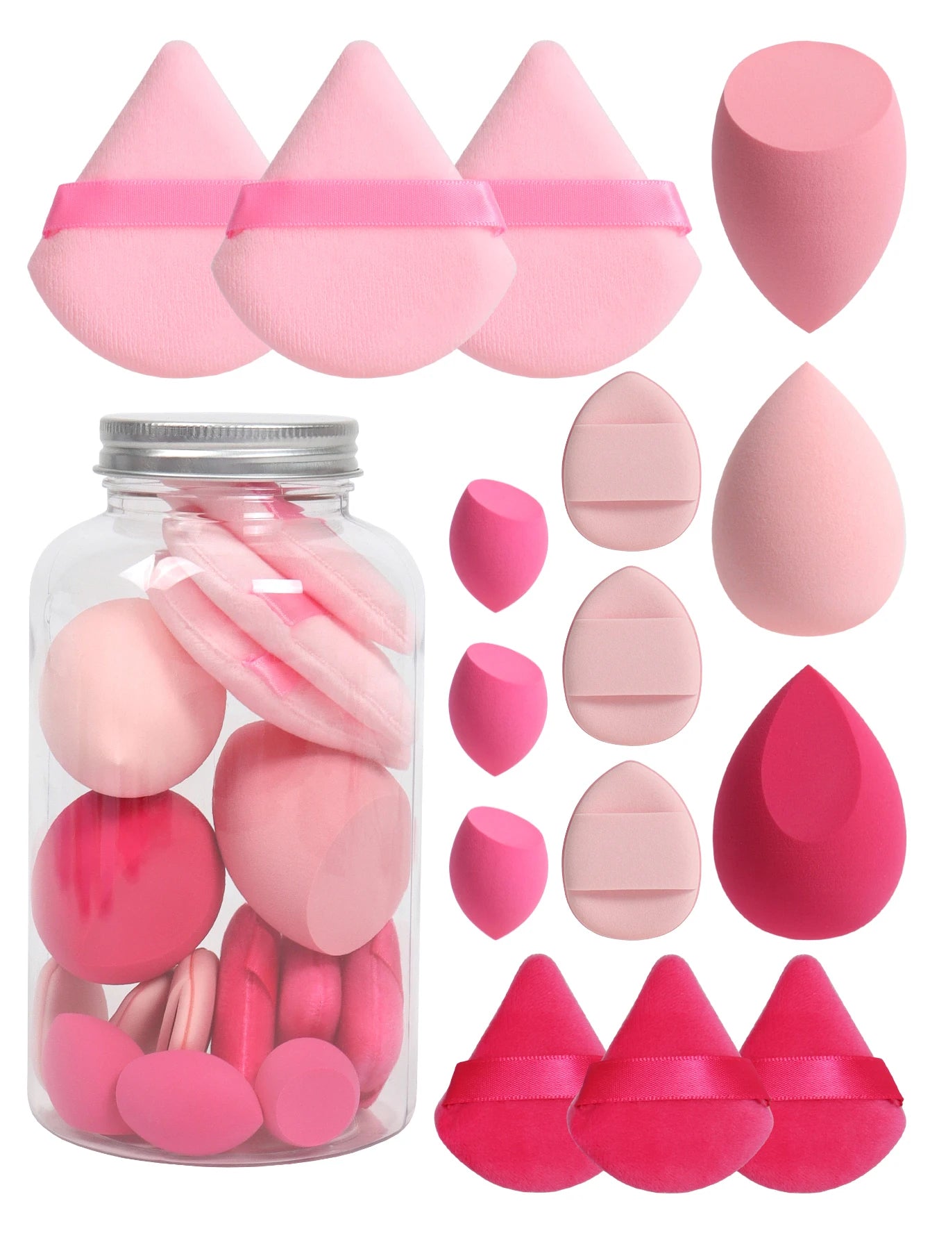 15-Piece Makeup Puff & Mini Sponge Set – Foundation & Air Cushion Tools