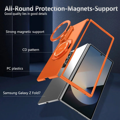 Luxury Military Armor Solid Color Magnetic 360 Bracket Phone Case For Samsung Z Fold 8 7 6 5 4 3 ZFold8Ultra for Magsafe Cover