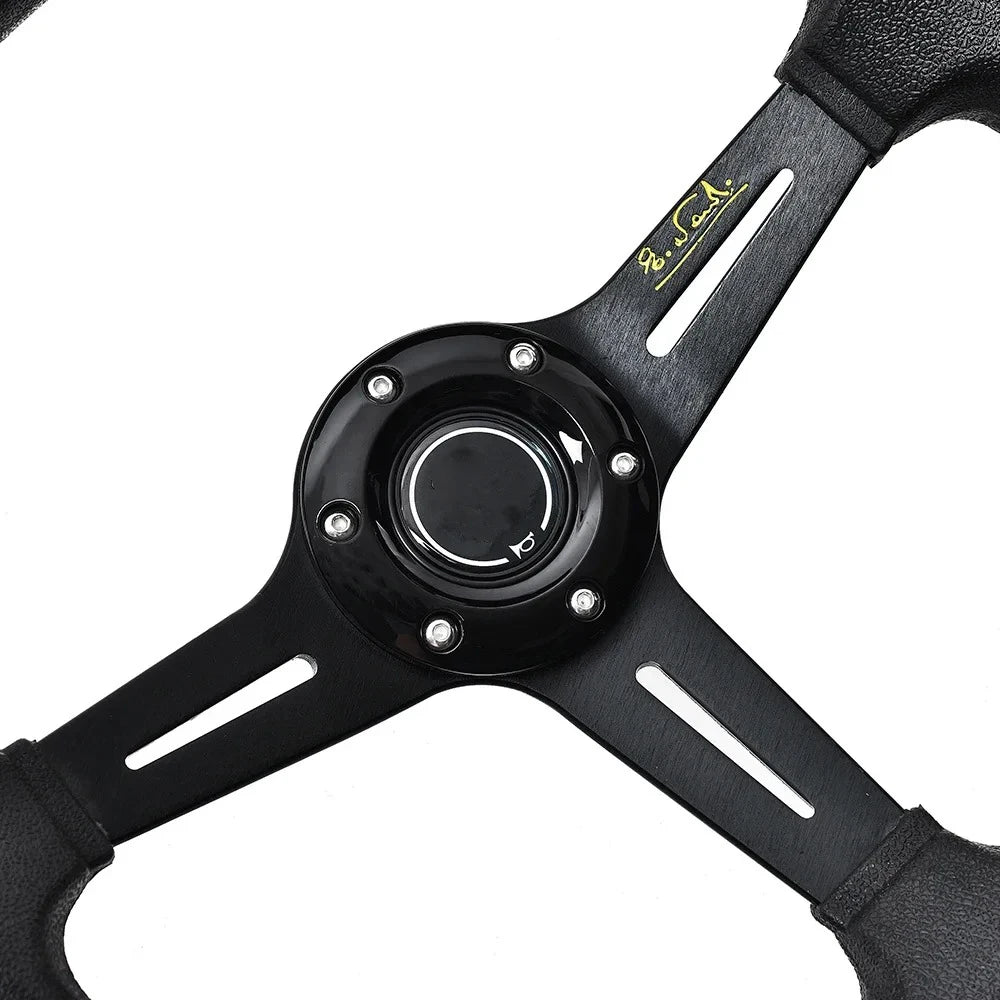Universal 14 Inch PU Auto Racing Steering Wheels Deep Corn Drifting Sport Steering Wheel