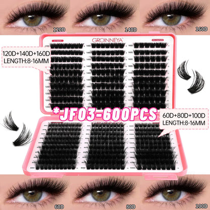 DIY Lash Cluster Extensions Fluffy Cat Eye Set