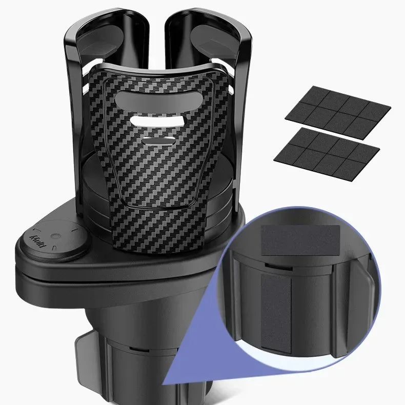Car Cup Holder with Two-Layer Beverage Rack - Urbizia