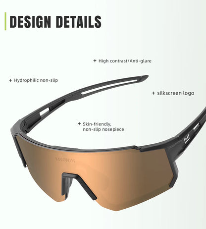MWWIN Fashion Cycling Glasses Sunglasses for Men UV400 Women Bike Eyewear Road Bicycle Driving Outdoor Sport Marathon Triathlon