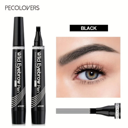 Waterproof 4-Tip Eyebrow Pen – 6 Colors