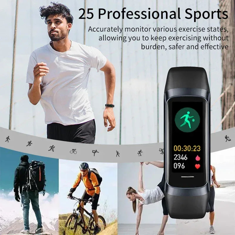 LIGE Amoled Smart Watch Men Smart Band Women Heart Rate Blood Smartwartch Waterproof Smart Bracelet Sport Fitness Tracker 2026 - Urbizia