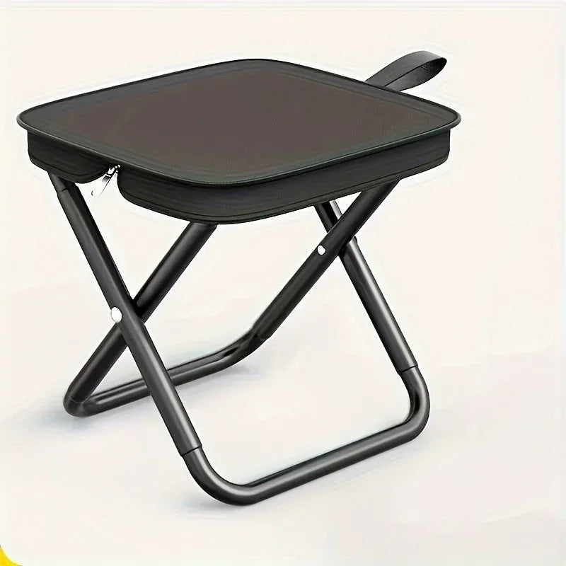 Portable Folding Camping Stool With Handle And Zipper Seat - Urbizia