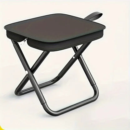 Portable Folding Camping Stool With Handle And Zipper Seat - Urbizia