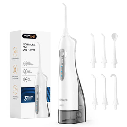 D52 Portable Cordless Water Flosser USB Rechargeable Water Jet Floss Tooth Pick 4 Jet Tip 300ml 3 Modes Teeth Clean for Travel - Urbizia