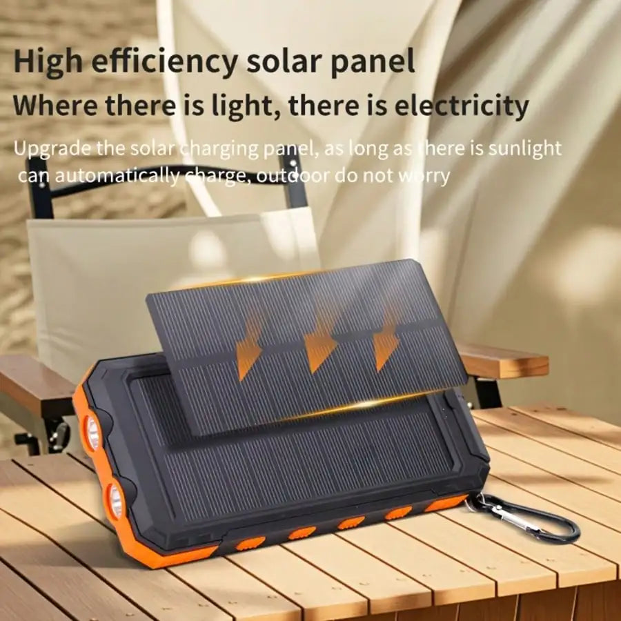 10000mAh Solar Charger Power Bank -Portable Solar Phone Battery Panel Charger, USB Port Battery Pack Charger Portable For All Cell Phones & Electronic Devices- Long Lasting, Travel Camping, LED Flashlight, The Best Gift For F