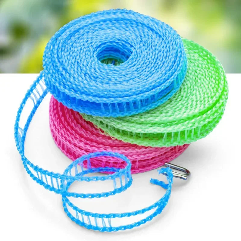 Portable Windproof Camping Clothesline Anti‑Slip Outdoor Drying Rope - Urbizia