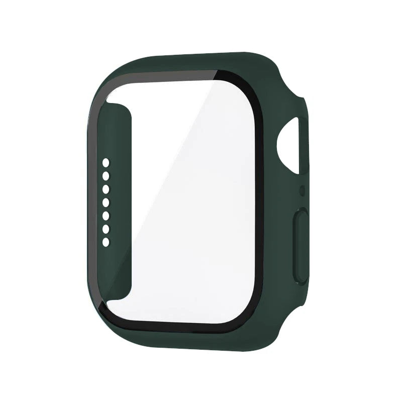 Tempered Glass+Case For Apple Watch 38mm 40mm 41mm 42mm 44mm 45mm 46mm Screen Protector Protective Cover iWatch 10 8 7 9 6 SE 5