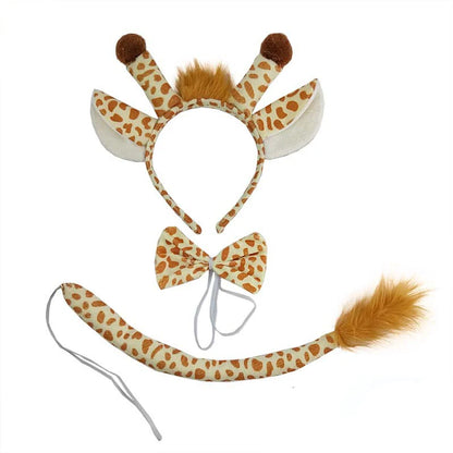 Halloween Giraffe Costume Set – Headband, Tie, Skirt & Gloves for Kids Cosplay & Party