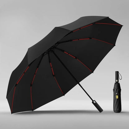 125CM Triple Fold Double Layer Double Keel Super Large Men Umbrella Sunscreen Extra Folding Rain Umbrella for Outdoor Daily