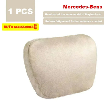 Car Headrest Neck Support Pillow – Maybach Design, Soft & Adjustable - Urbizia