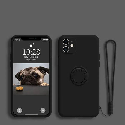 Liquid Silicone Ring Holder Case for Samsung Galaxy