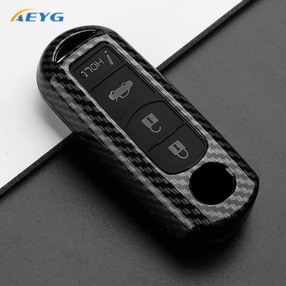 ABS Carbon Fiber Car Key Case Cover For Mazda 2 3 5 6 BL BM GJ Atenza Axela Demio CX-3 CX3 CX-5 CX5 CX7 CX-9 CX8 keychain