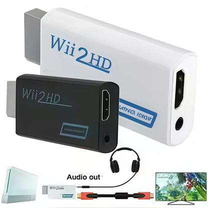Wii to HDMI Converter with 3.5mm Audio Adapter for HDTV