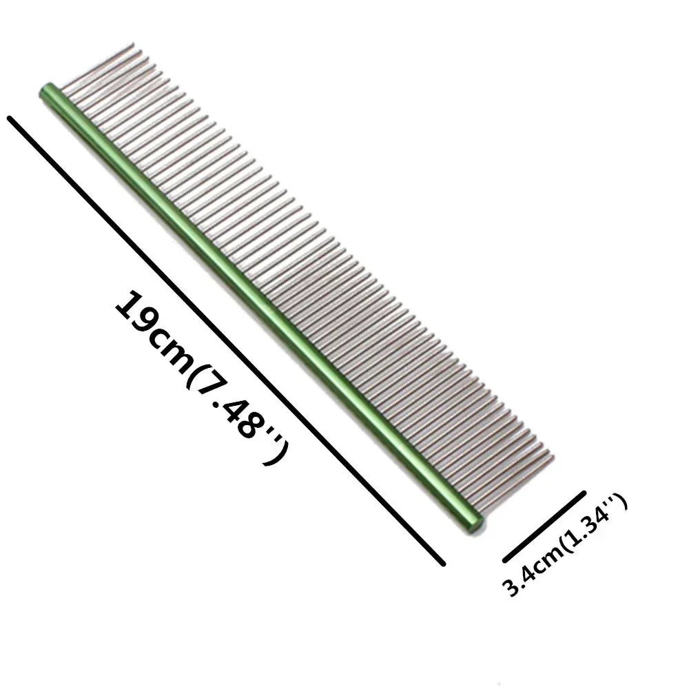 Pet Grooming Combs Aluminum Alloy Brush For Dogs Boundary Knot Massage Tools Professional Salon Cat Hair Cleaning Crescent Combs - Urbizia