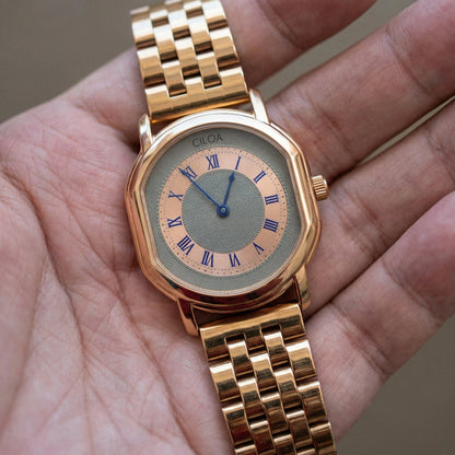 CILOA Men's Retro Roman Numeral Quartz Wristwatch, Business Casual Versatile Watch