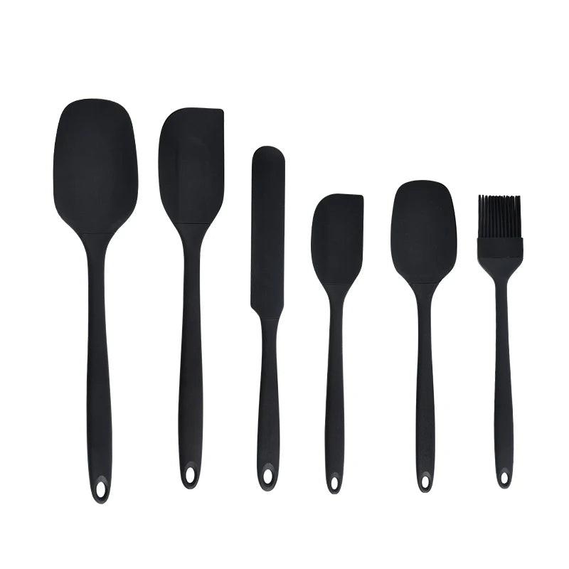 6-Piece Silicone Baking Tool Set – Spatula, Scraper, Oil Brush