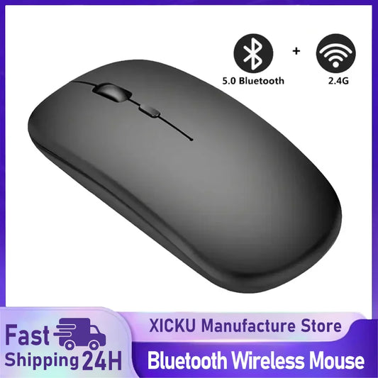 New Bluetooth Wireless Mouse USB Optical Rechargeable Mouse for Computer Laptop PC Macbook Gaming Mouse Gamer 2.4GHz 1600DPI