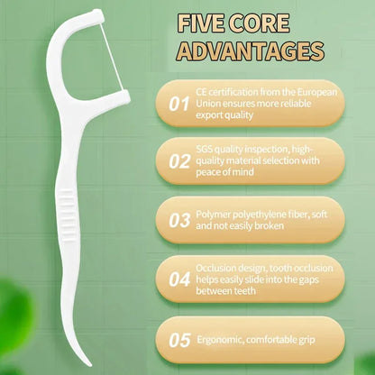 1000/600/300/150PCS - Ultra fine dental floss stick - Clean the gaps between teeth with one piece - Oral care tool - Urbizia