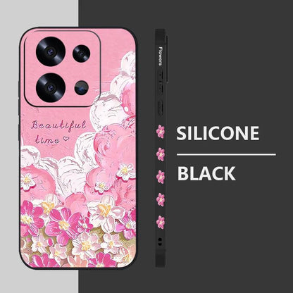 Floral Lanyard Soft TPU Case for Xiaomi Redmi & Poco Series