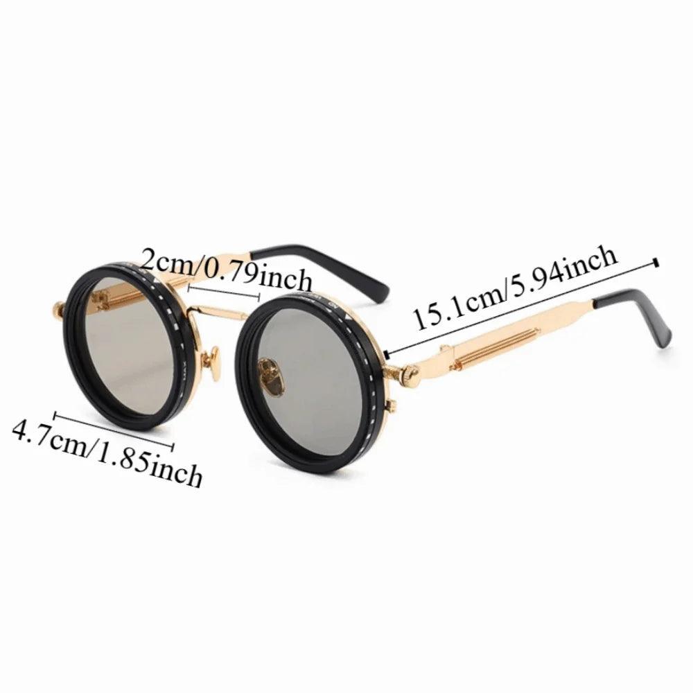 ND9 Anti-UV Sunglasses Round 9 Level Dimming Adjustable Dimming Sunglasses Retro with Glasse Case Outdoor Eyewear Fishing